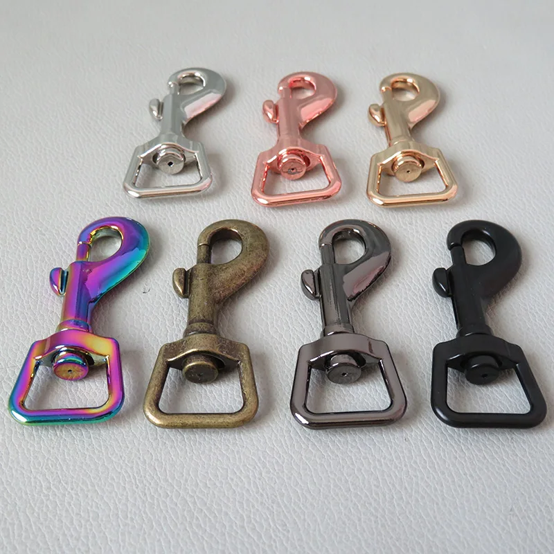 

100Pcs 15mm Metal Swivel Clasp Buckle Clip Loop Snap Hook For Dog Pet Leads Leash Hardware Sewing DIY Accessory Good Quality