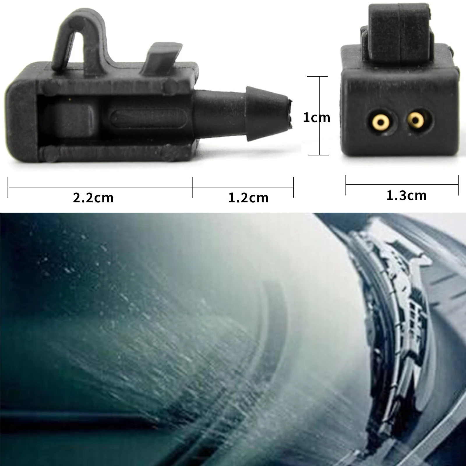 2Pcs Car Front Windshield Washer Spray Nozzle Jet for Renault Megane 2 3 Mk2 mk3 Scenic 2 Laguna Fluence OE# 8200082347