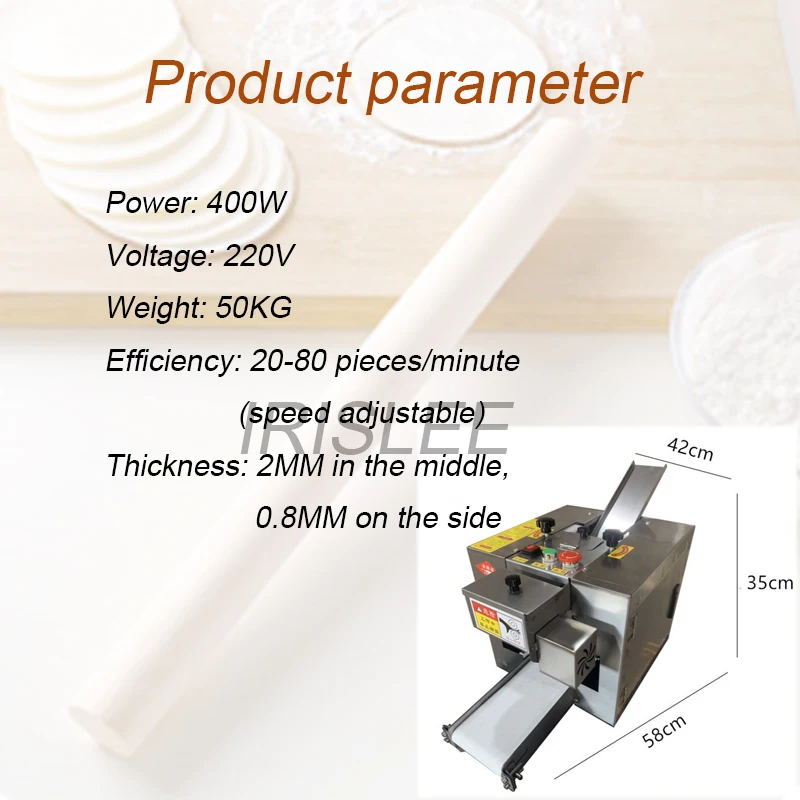 Automatic Small Electric Dumpling Wrapper Machine Slicer Wonton Rolling Pressing Manual Home Kitchen Pastas Maker Commercial