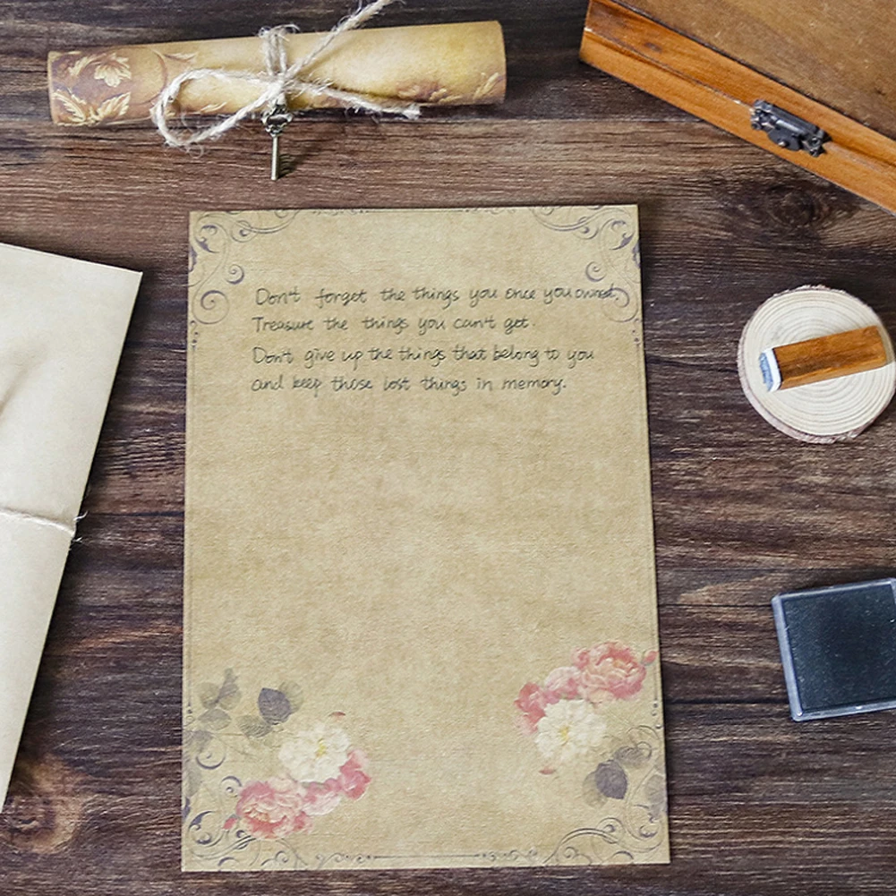 الرجعية خمر كرافت المغلف رسالة الوسادة مجموعة أوروبا القديمة نمط الحب رسالة دعوة المغلفات ورق للكتابة بحبل