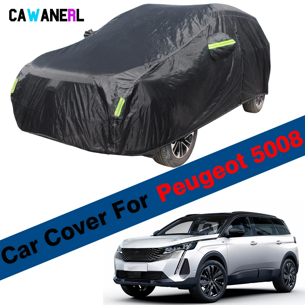 Full Car Cover Waterproof Anti-UV Sun Shade Rain Snow Resistant MPV Cover Dust Proof For Peugeot 5008