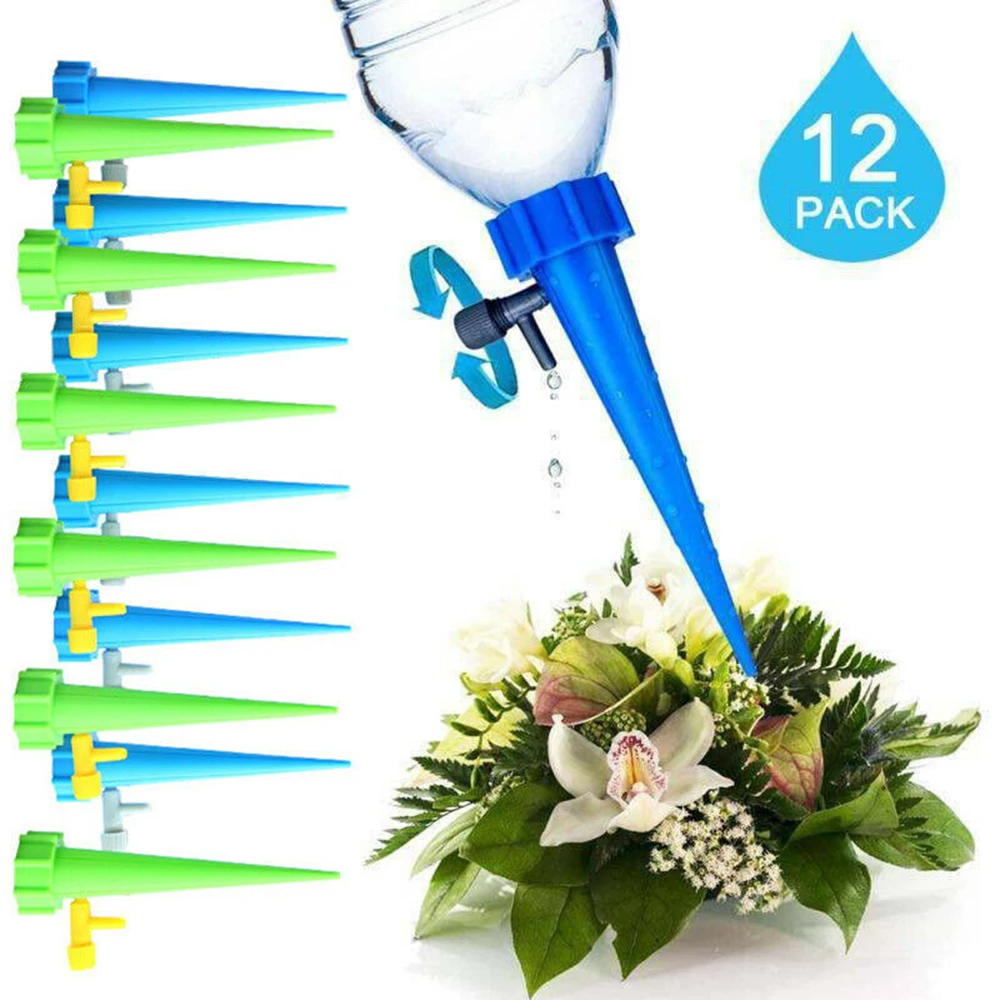 Upgrade 12pcs Drip Irrigation System Automatic Watering Spike for Plants Gardenning Watering System Irrigation System Greenhouse