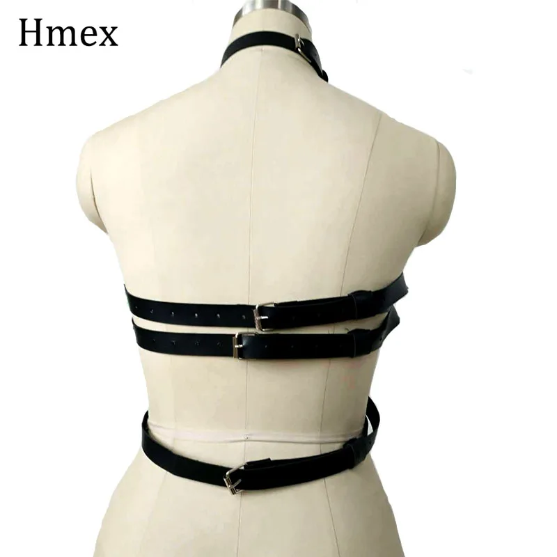 Sexy  Leather Harness Chest Strap Garters Belt Adult Fetish Women Bra Harness Belt Body Bondage Top Chest Night Club Cage Punk