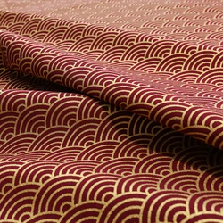 Grand Red Kimono Fabric For Dress Bronzed Cotton Sewing Fabric By Half Yards 45*150cm