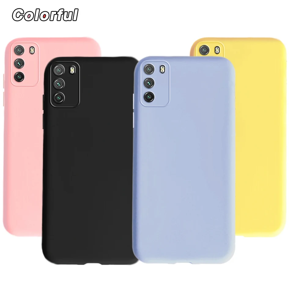 Liquid Silicone Case For Xiaomi Poco M3 Pro 5G Soft Cover Simple Phone Case For Xiaomi Mi Poco M3 Coque Fundas PocoM3 Pro Bumper