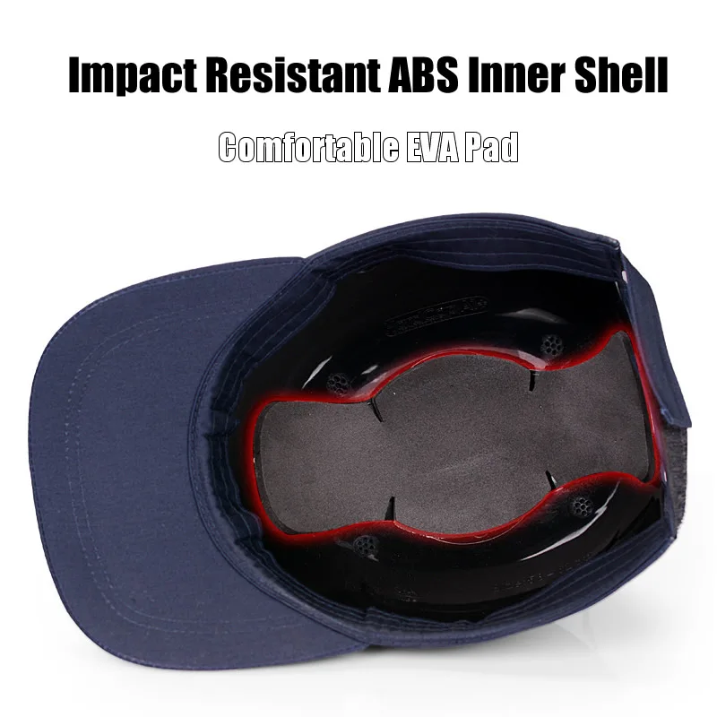 Work Safety Bump Cap Baseball Hat Protective Helmet Light Weight Anti-collision Hard Breathable Inner Shell For Work Repairing