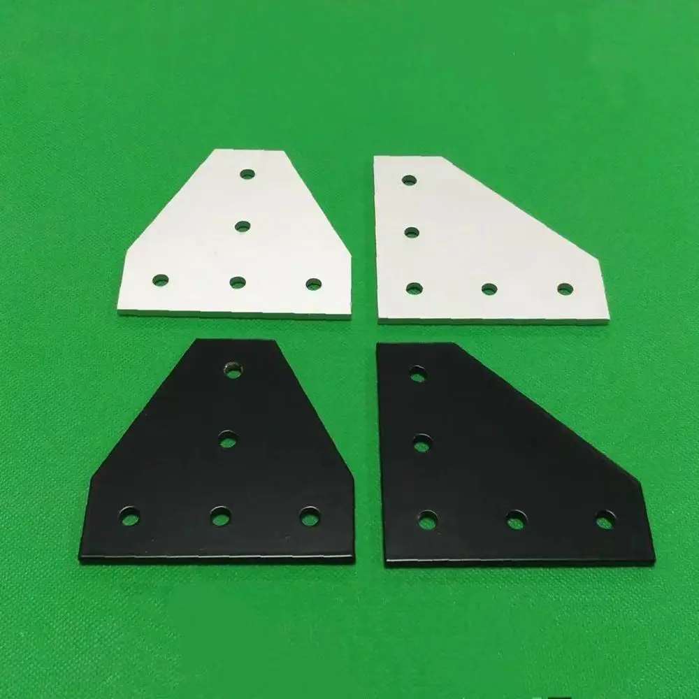 5 / 7 Holes L Type 2020 3030 4040 4545 Connection Plate Corner Bracket  Joint Board For Aluminium Profiles