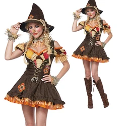 Lady Carnival Halloween The Scarecrow Wizard Costume Spooktacular Outfit Cosplay Party Fancy Dress