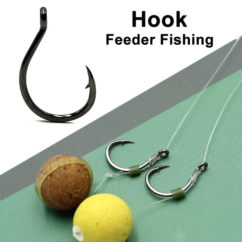 20PCS Carp Hook Tackle for Feeder Fishing Japan High Carbon Steel Barbed Fishhook Chod Hair Rigs Hooks