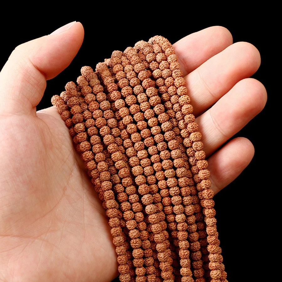 108Pcs Vajra Bodhi Rudraksha Beads 5/7/9mm Meditation Mala Bead Jewelry Making Prayer Chakras Bodhi Tibetan Buddhism Bracelet