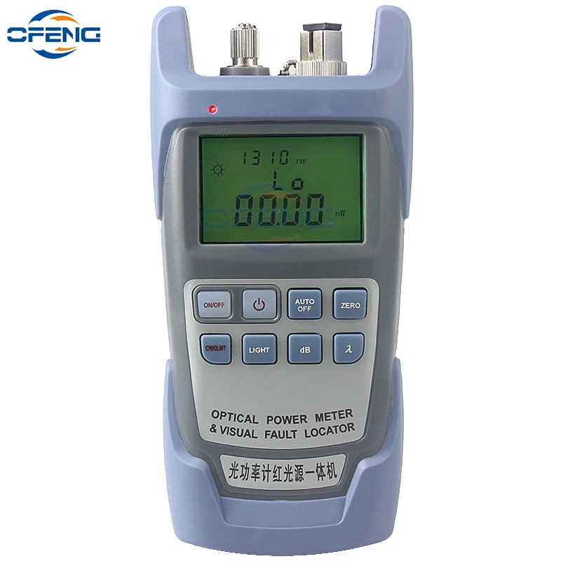 10mw OPM VFL ALL IN 1 Fiber Optic Optical Power Meter -70 ~ + 10dBm 850-1625nm +Red Laser light Tester OP-PV9A DIY