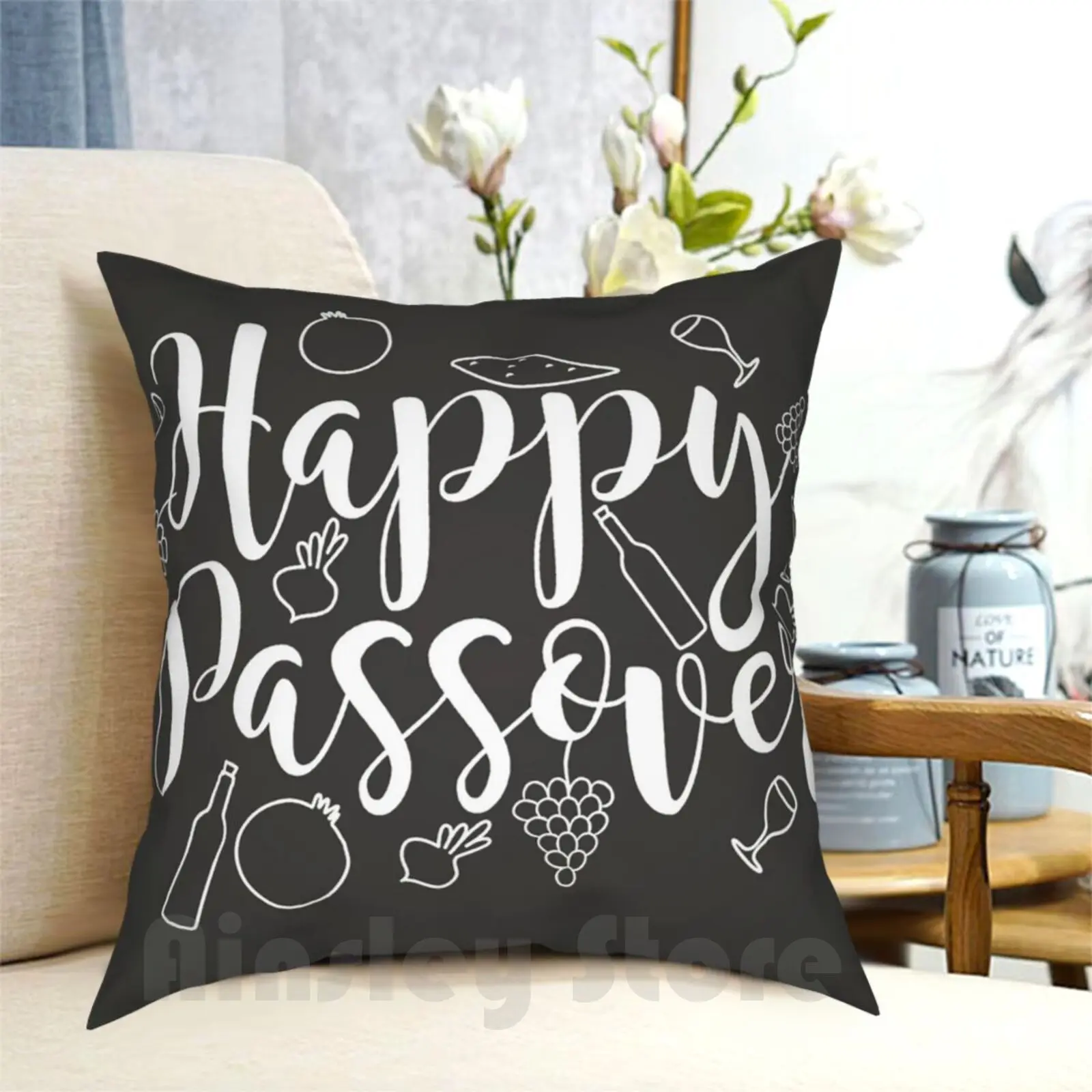 Happy Passover Holiday Pillow Case Printed Home Soft DIY Pillow cover Passover Jesus Jewish Holiday Easter Judaism Religion