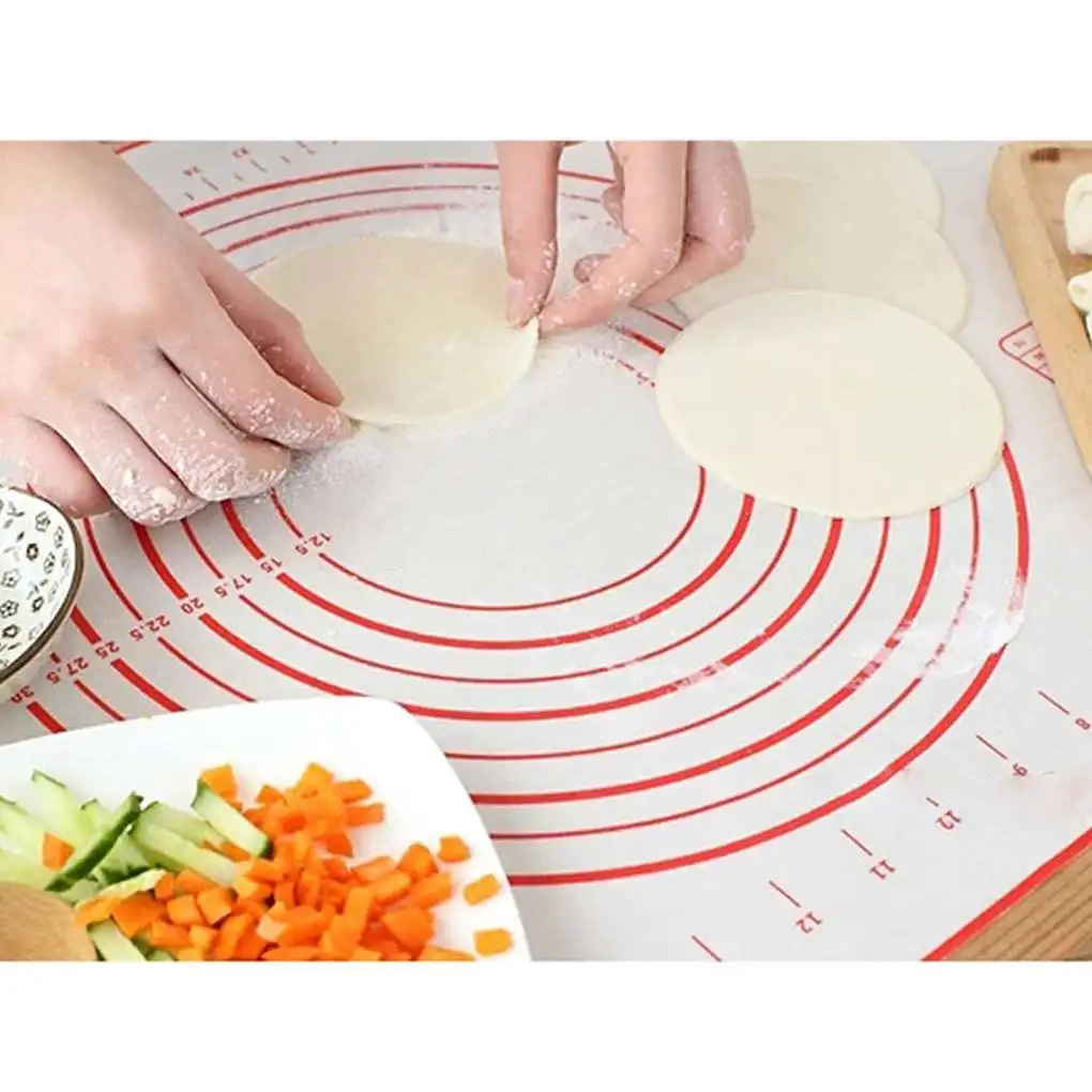 Hot! 60*40CM Non-Stick Silicone Baking Mat Pad Baking Sheet Glass Fiber Rolling Dough Mat Cookie Macaron Baking Mat Pastry Tools