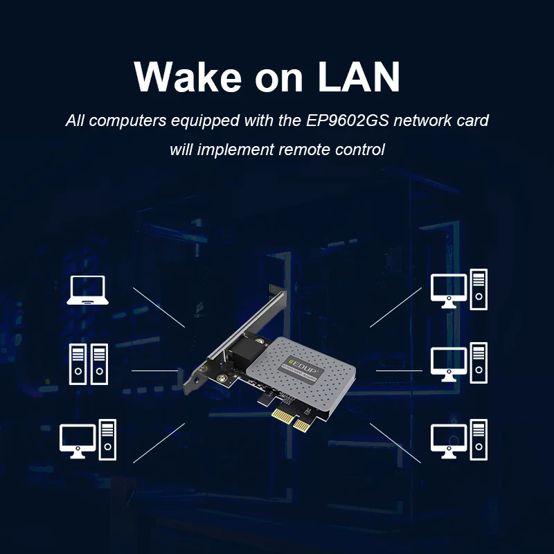 EDUP 9602GS WiFi Adapter Gigabit Ethernet Adapter PCI Express Network Card 10/100/1000M RJ45 LAN Adapter Converter for Desktop