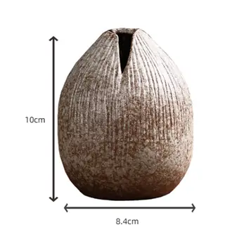 日式陶器花瓶,復古風格花盆,陶瓷茶具擺件,禪意家居裝飾,陶製花器 8 最佳銷售 日本花瓶 - №7