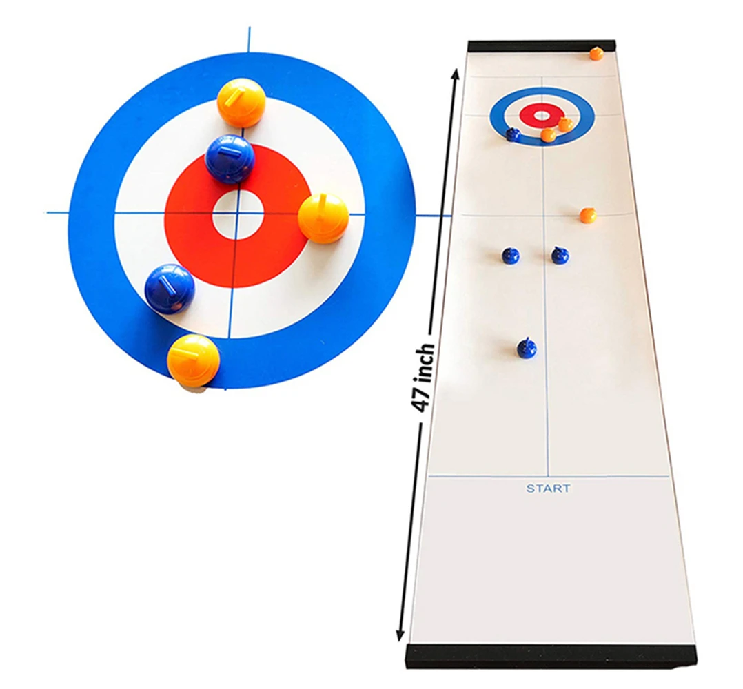 

Sport Training Indoor Compact Table Top Board Curling Game For Adult&Kids