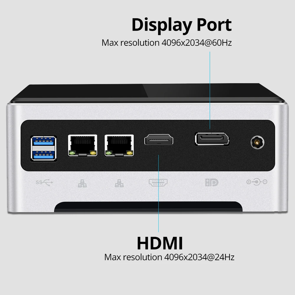 Xcy Mini Pc Intel Core I9 9880H 8 Cores 16Gb DDR4 1Tb M.2 Ssd Windows 10 2.4G/5.0G Wifi 4K Uhd Hdmi Dp Dual Ethernet 6xUSB3.0