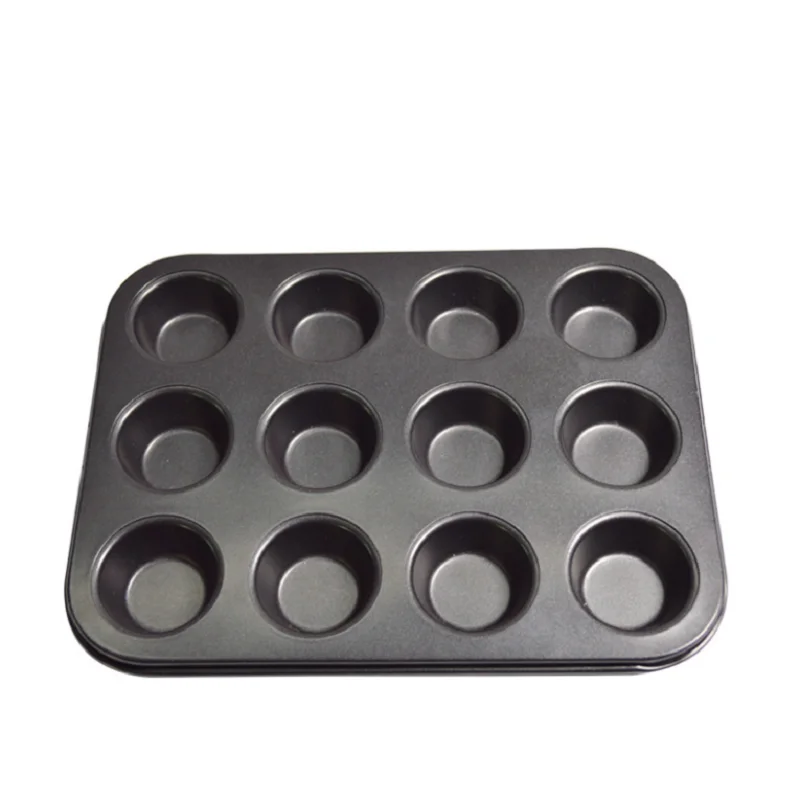 DIY Cake Baking Tools Steel Cupcake Mold Egg Tart Baking Tray Muffin Cake Mould 25X19cm