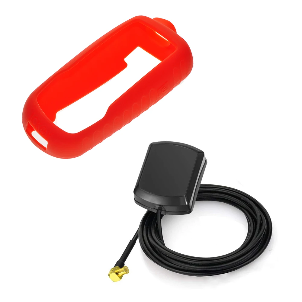 External Active Antenna MCX Male Plug + Silicone Protective Case for Garmin GPSMAP 62 62s 62st 64 64s 64st 64scx 63scx 64sx