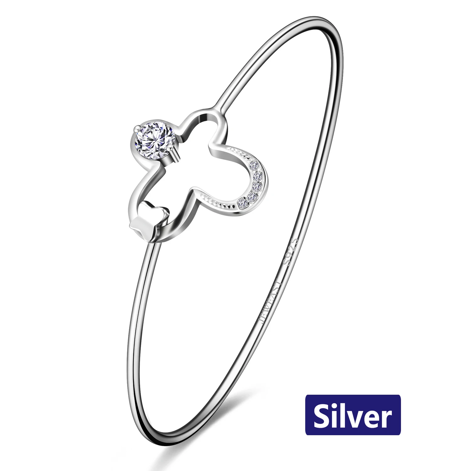 

925 Sterling Silver Bangle Frosted Many Stars Shape Bracelet Opened Solid For Women Hot Selling Jewelry Gift Party Round Trendy