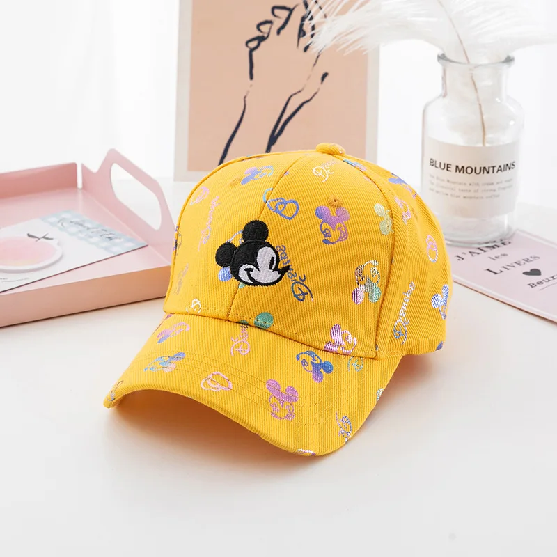 Disney Plus-Sombrero de Mickey Mouse para niños y niñas, gorras de béisbol ajustables de Minnie Mouse para adultos, regalo de cumpleaños, 4 a 10 años