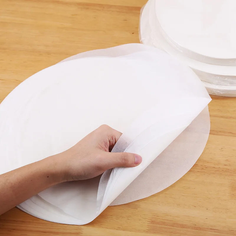 100pcs round Parchment Paper Baking Oiled Paper Air Deep-Fried Pot Paper Steamer Liners Barbecue Sheets Disposable