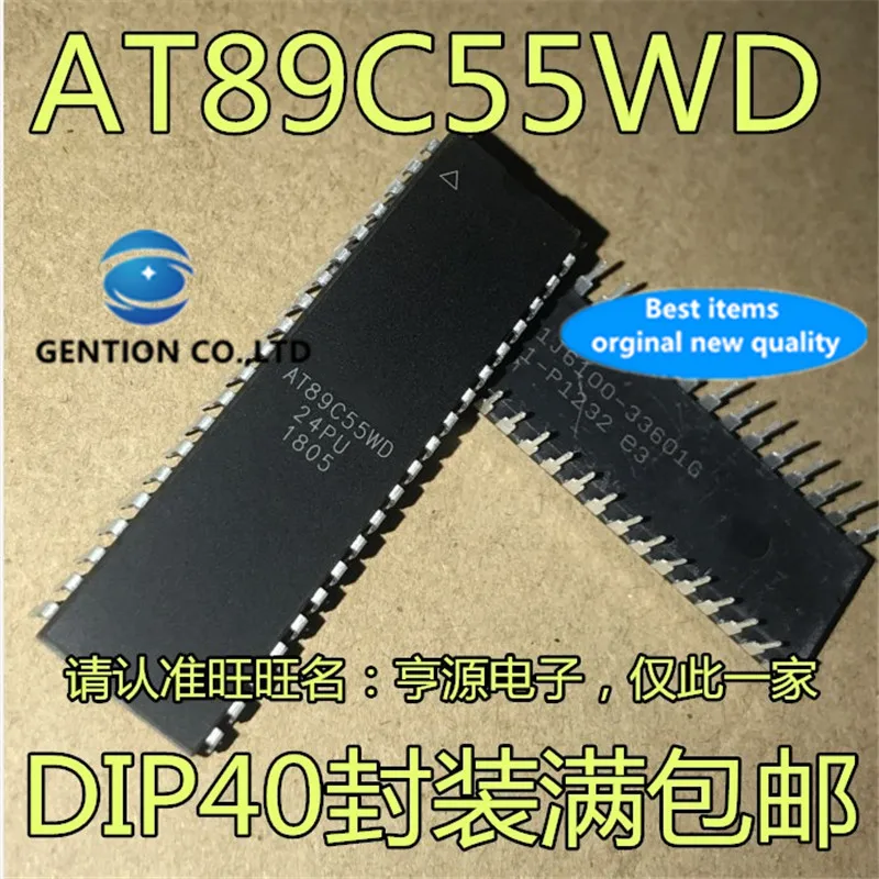 

10Pcs AT89C55WD-24PU AT89C55WD-24PI DIP-40 in stock 100% new and original