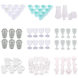 Mini Miniature Dollhouse Coffee Cup Kettles Cups Glass Cup beer cup Kitchen Food Drink Home Tableware Decors Dolls Accessories