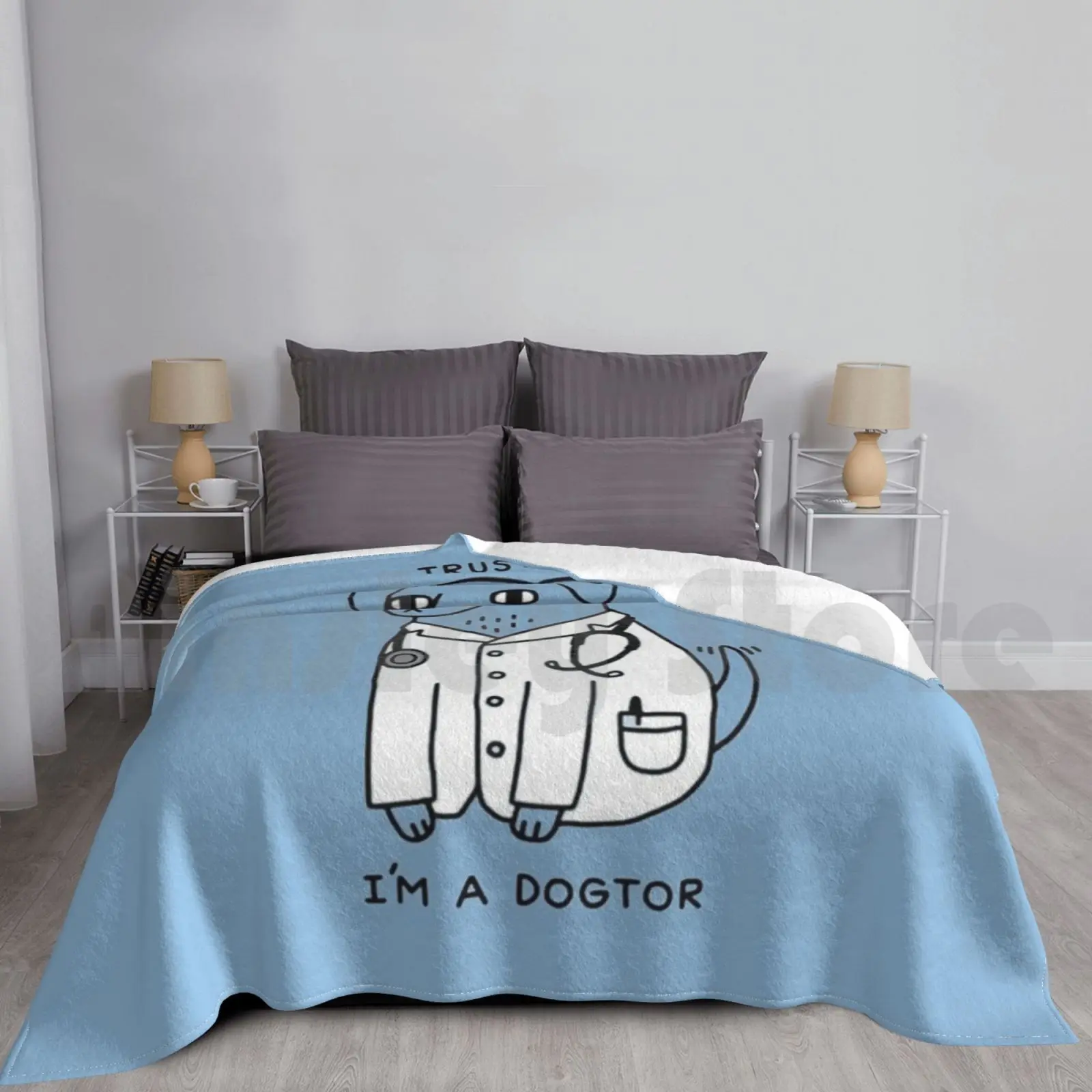 

Trust Me I'm A Dogtor-Funny Shirts With Quotes-Gift For Father / Mom / Kids Blanket Fashion Custom Dogtor Dog