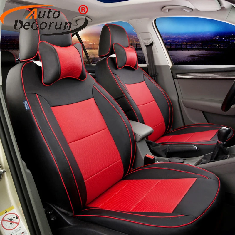 AutoDecorun Custom Fit PU Leather Seat Cover for Audi A3 Accessories Seat Covers Set Car Seat Cushion Support Protector 14-16PCS