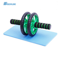 RMuscle Exercise Equipment Home Fitness Equipment Double Wheel Abdominal Power Wheel Ab Roller Gym Roller Trainer Training