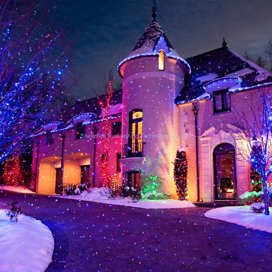 ESHINY RG/RGB Laser Garden Light Moving Starry Stars Projector Outdoor IP65 Remote Wall Tree House Night Landscape Lamp Z1N6