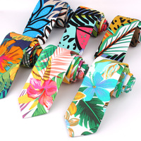 New Floral Neck Ties For Men Women Casual Cotton Tie Suits Skinny Tie For Wedding Business Slim Men Necktie Gravata Gifts