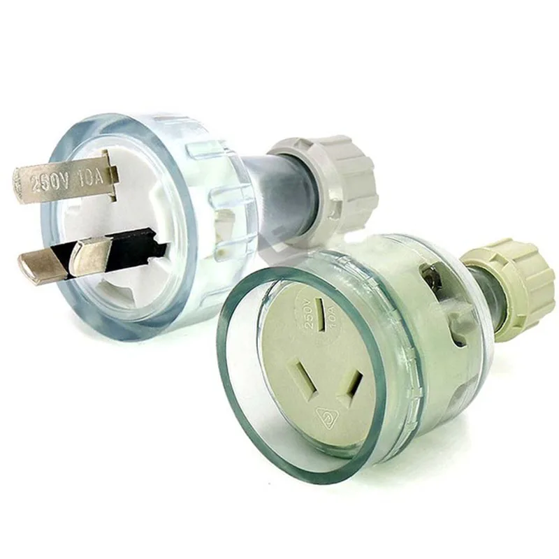 Waterproof Transparent 10A 15A DIY Auatralia Industrial Plug Outlet Female Male Socket 3P AU Receptacle Wiring Connector Type I