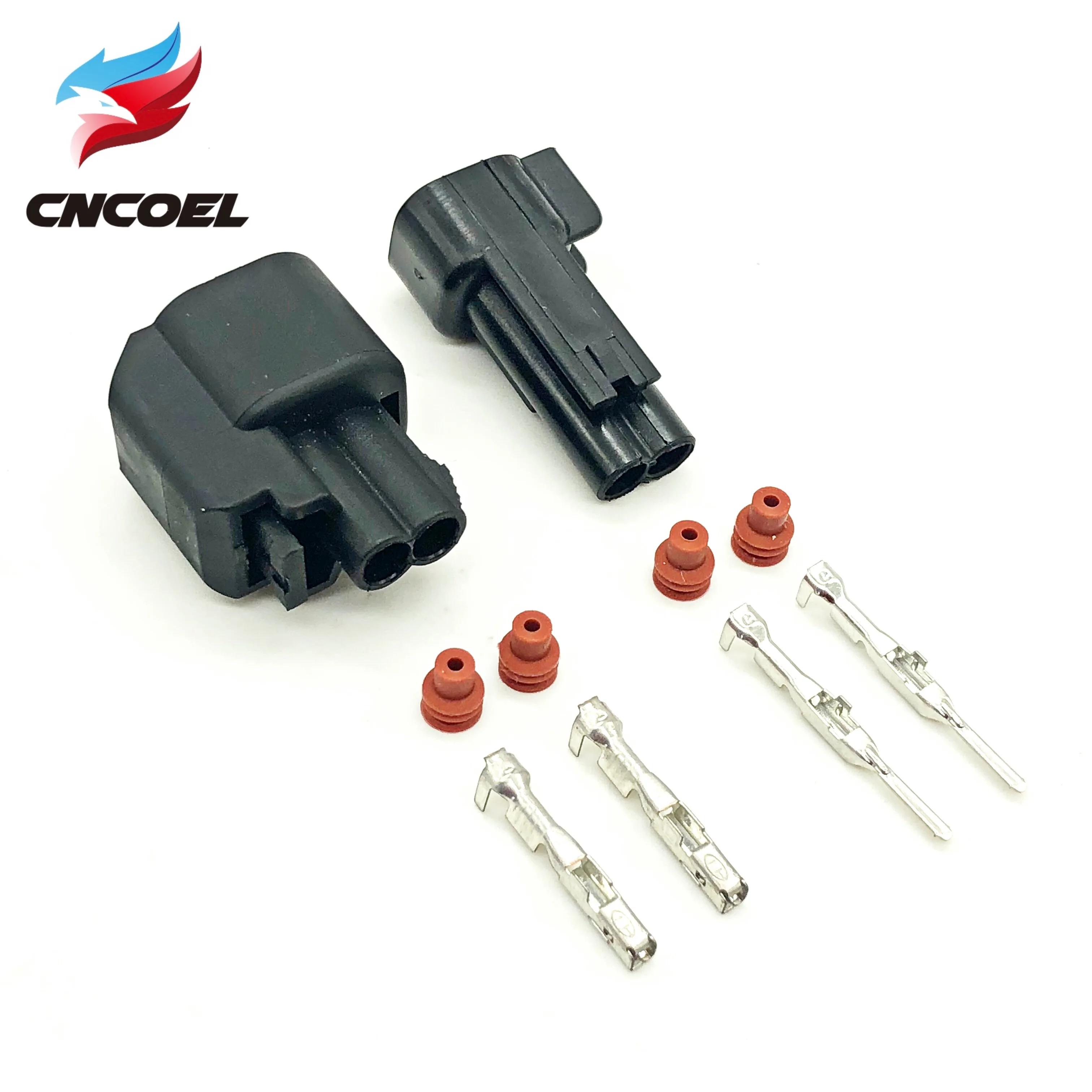 1set 2 Pin male and female ev6 ev14 USCAR Fuel Injector Pigtail Connectors  sr20det rb30 GTR FAST ls2 ls3 universal