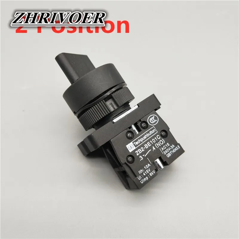 22mm XB2-ED21/XB2-ED33 2/3 Positions Latching Self-Locking Selector Push Button Switch Knob Switch 10A/600V Rotary switch