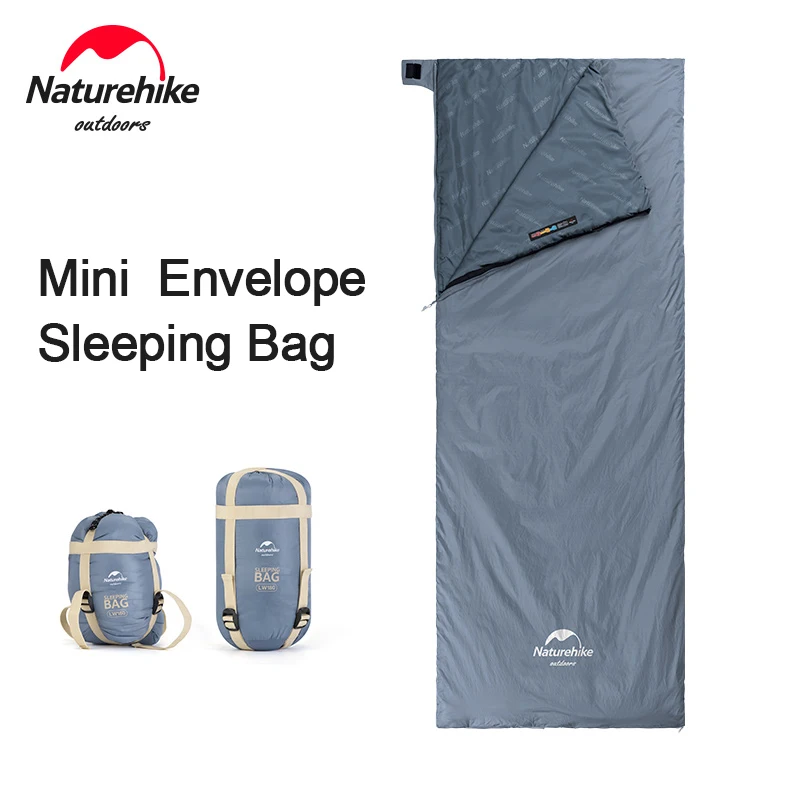 Naturehike Mini Cotton Camp Sleeping Bag Envelope Outdoor Waterproof Splicable Sleeping Bag Quilt 680g/760g Portable Equipment