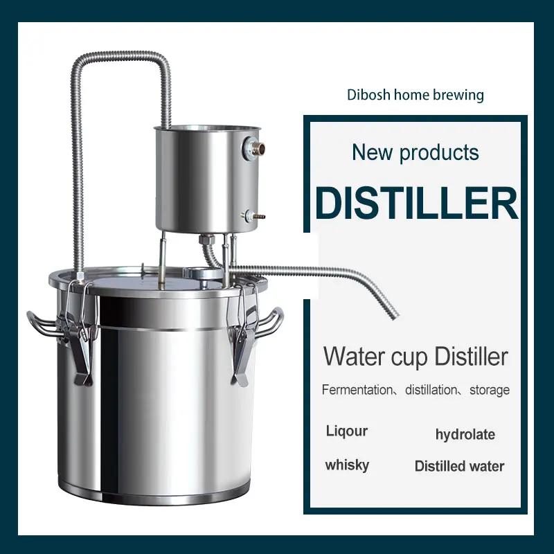 

New 304 stainless steel water cup distiller Home brew Moonshine brewing machine brandy vodka Brewing kit Fermentation barrel