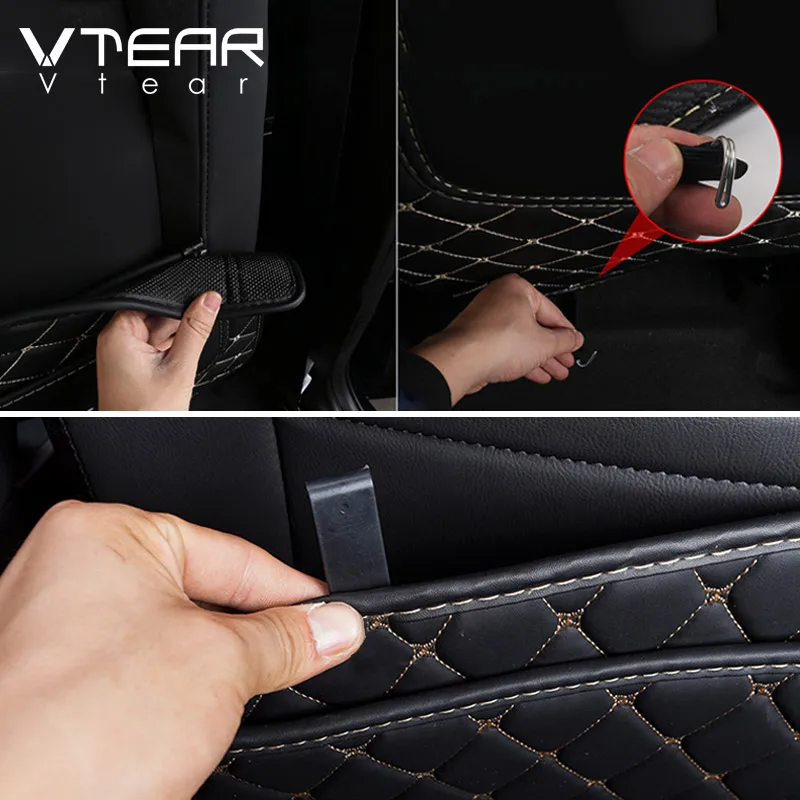 Vtear For Geely Coolray sx11 BelGee X50 interior seat Anti-kick mat cover Anti-dirty pad car styling Mouldings accessories parts