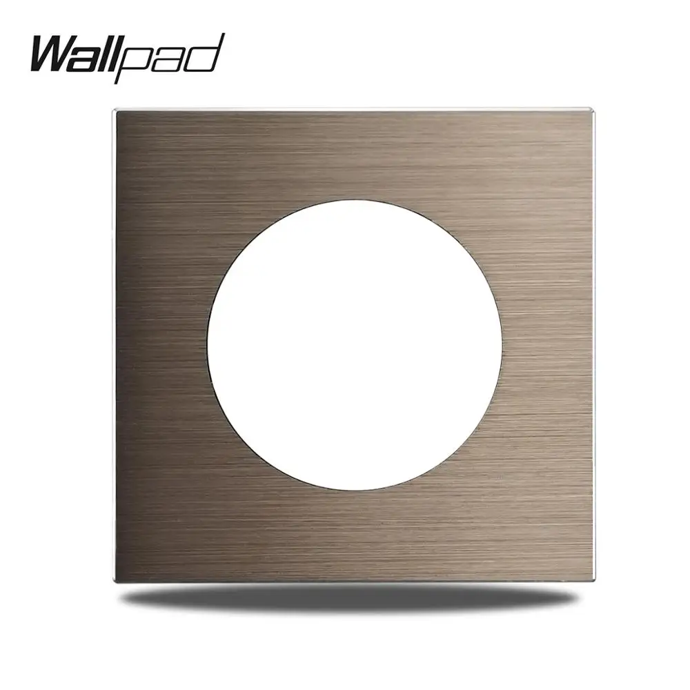 Bruine wandschakelaar 1 2 3 4-voudige lichtschakelaar Bewegingssensor Licht Mat aluminium framepaneel Gratis combinatie, L6-serie
