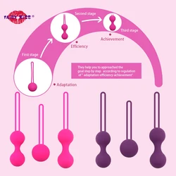 Silicone Vibrator Kegel Balls Smart Ben Wa Balls Vagina Tighten Exerciser Trainer Sex Toy For Women Chinese Vaginal Geisha Ball