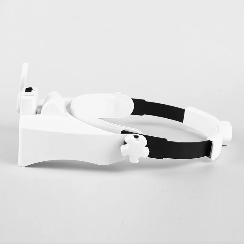 Lupa montada cabeça dos eyewear com 5led iluminado cabeça lupa, lupa vestindo lupas para reparos