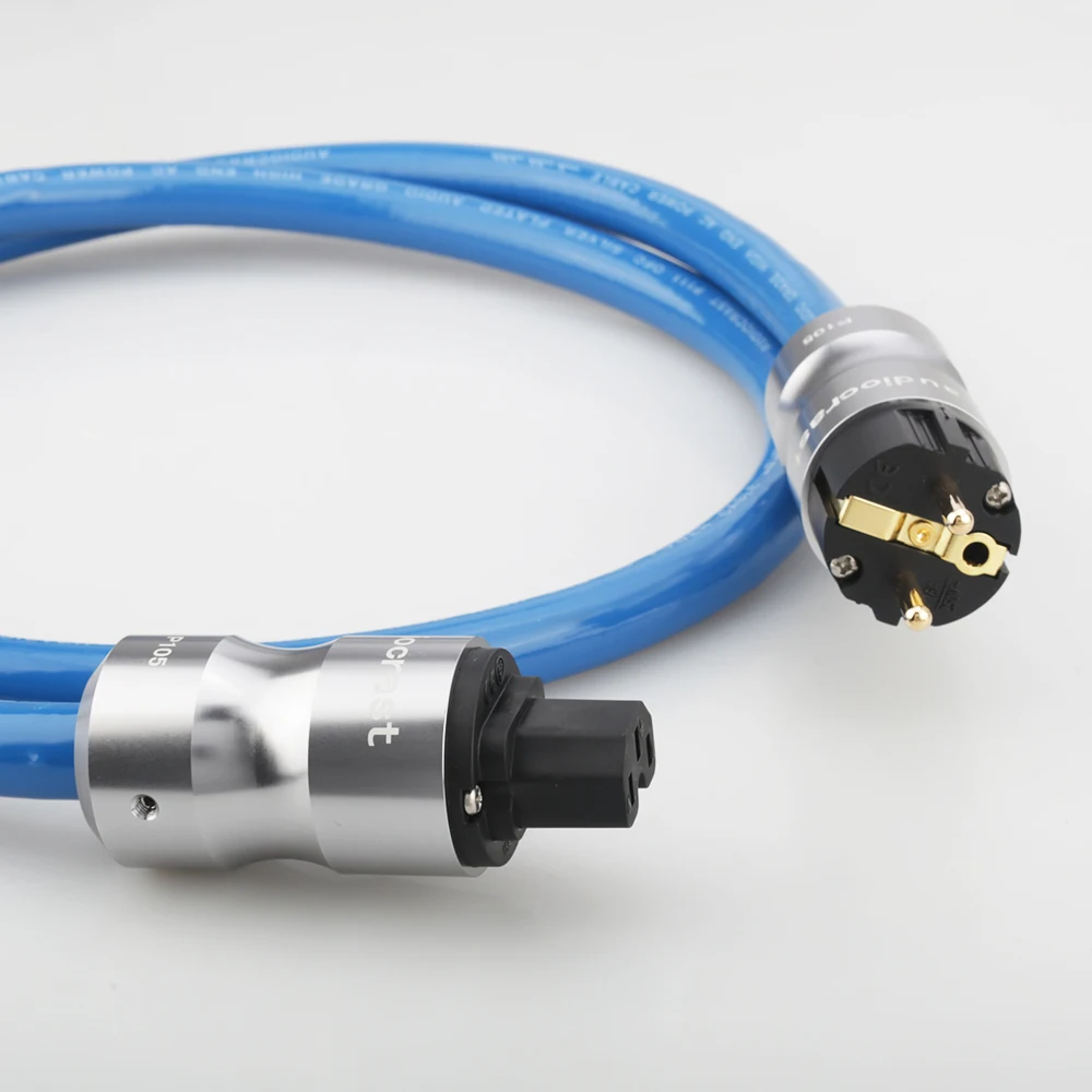 Audiocrast P111 EU 전원 EMC 쉴드 AC 전원 코드 실버 도금 Schuko 전원 코드 케이블 HIFI, 하이파이 파워 케이블 은도금