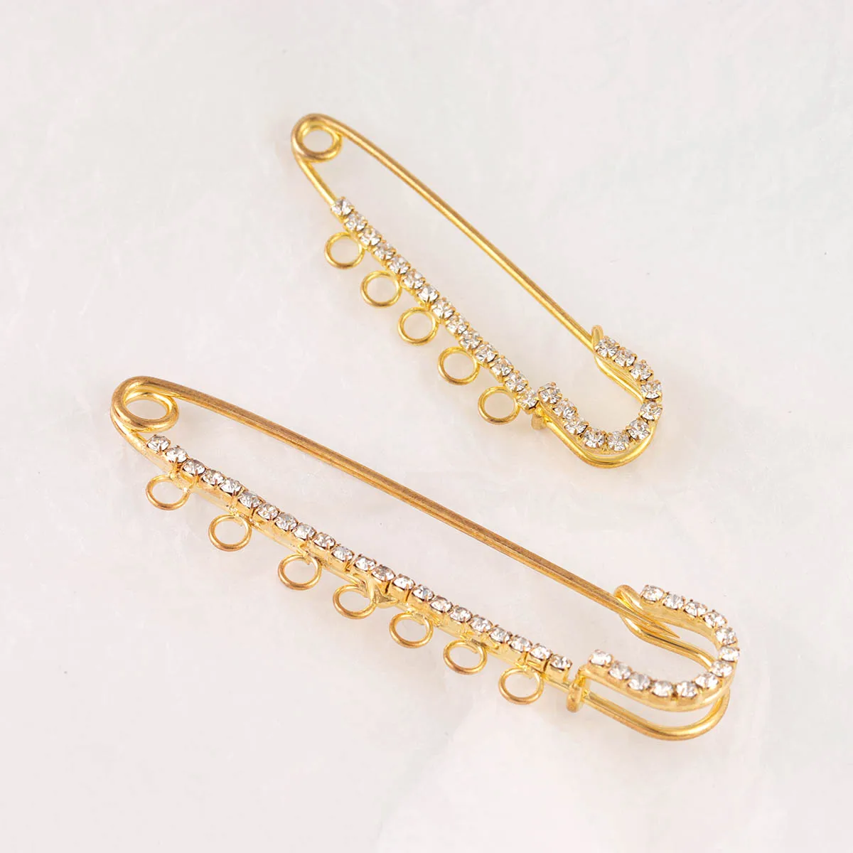 New 2pcs/lot Wedding Brooch Safety Pins Needles Brooch Inlaid With Zircon Brooch Zircon Pin Accessories Jewelry Making Findings