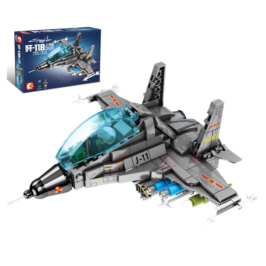 SEMBO Blocks MOC Fighter Bricks Tech Famous Airplane Model Kids Toys for Children Toy Boy Birthday Gifts Man Present Christmas