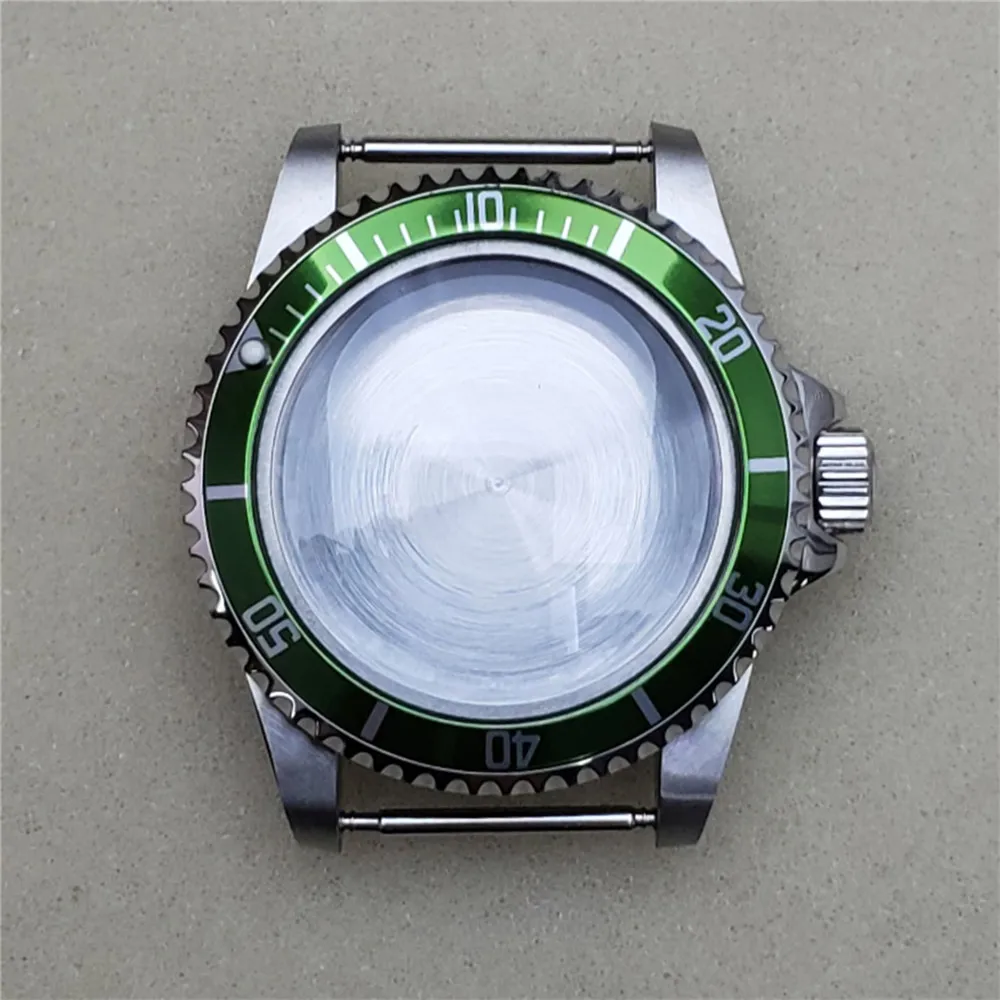 39.5MM Stainless Steel Watch Case for NH35 NH36 Mechanical Movement Replacement Acrylic Cover Mirror Cases