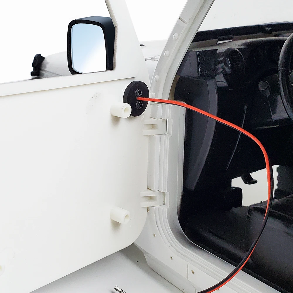 

AXSPEED RC Car Rearview Lens with LED Lights for 1/10 Axial SCX10 RC Crawler Car Rearview Mirror Simulated Decorations Parts