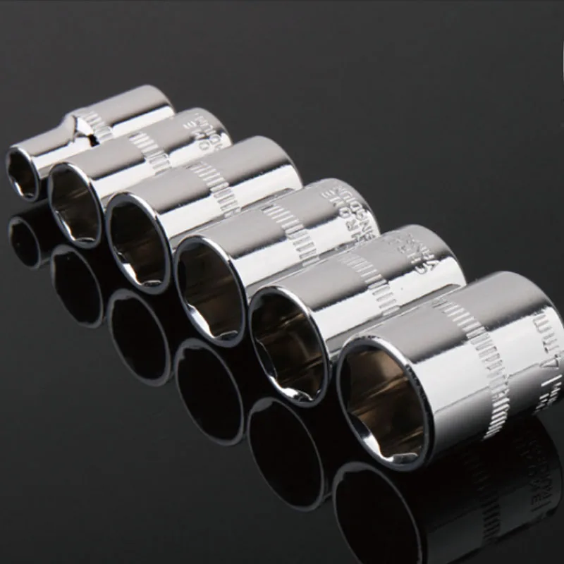 3/8 "محرك عرافة المقبس 6-24 مللي متر Cr-v سبائك الصلب متري وجع المقبس مرآة مكافحة الصدأ مجموعة المقبس السداسي لإصلاح السيارات أداة اليد