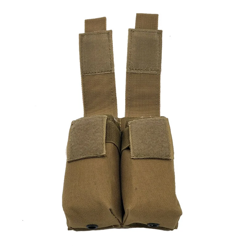 

9mm Tactical Double Molle Pistol Magazine Pouch Flashlight Holder Airsoft Gun Accessories Hunting Waist Belt Mag Bag