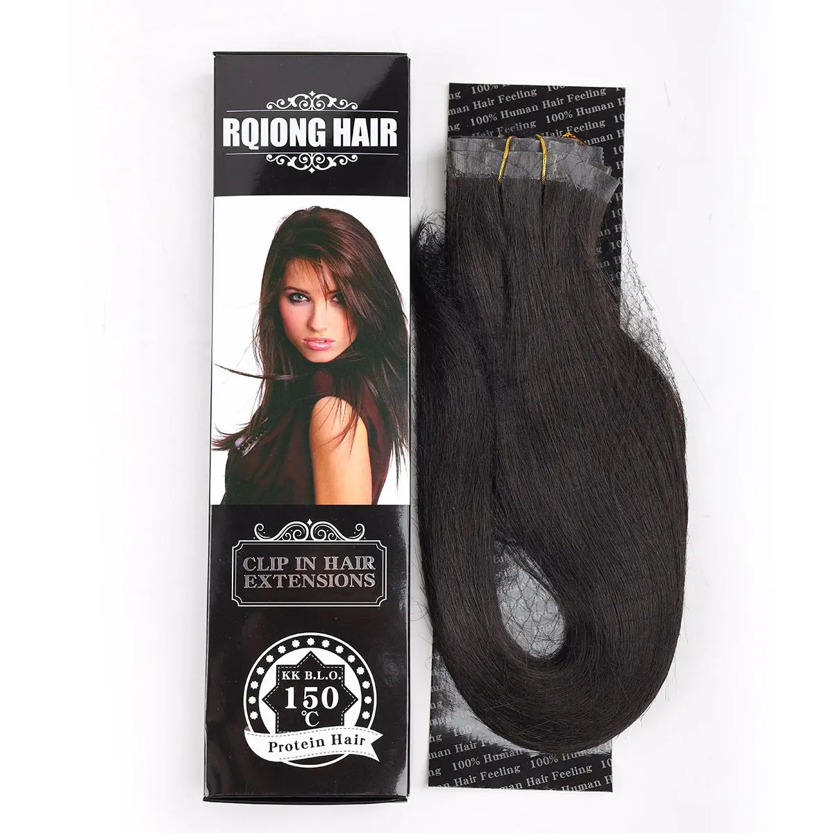 rqiong-ブラジルのバッチ織りレミーの滑らかな髪自然なヘアエクステンション10〜30インチ